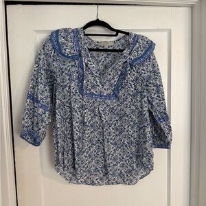 LOFT Floral Blue Women's Top